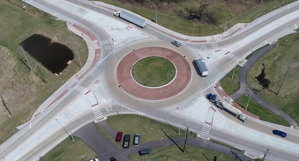 US 20 at Harmony Road Roundabout